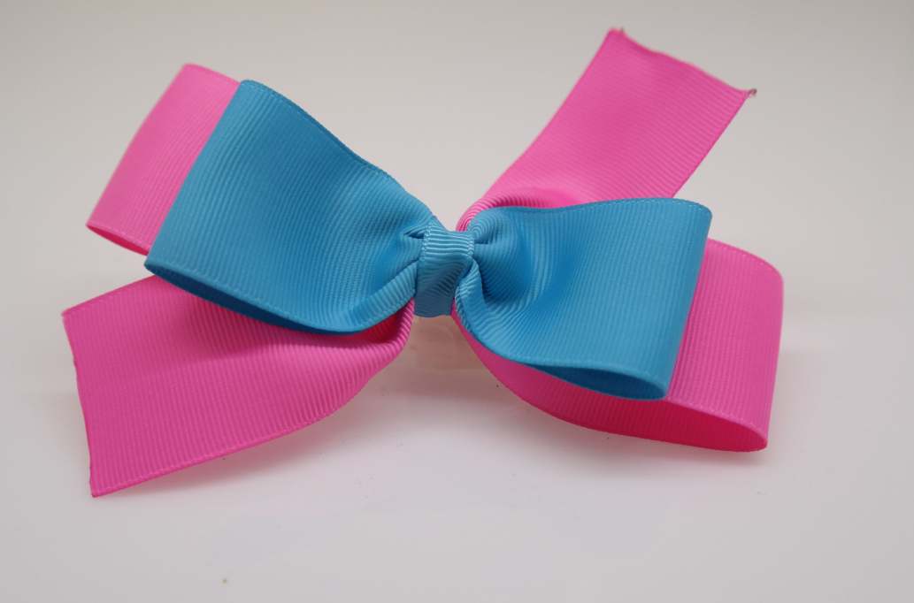 Emma inspired hair Bow with colors  Hot Pink, Copen